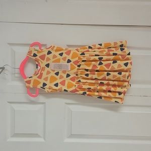 NWT Dot Dot Smile yellow w/colored triangles Tank Top Twirl Dress